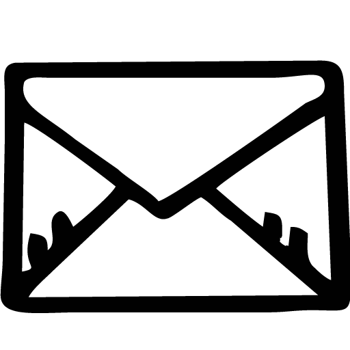 Simple Black and White Envelope Icon