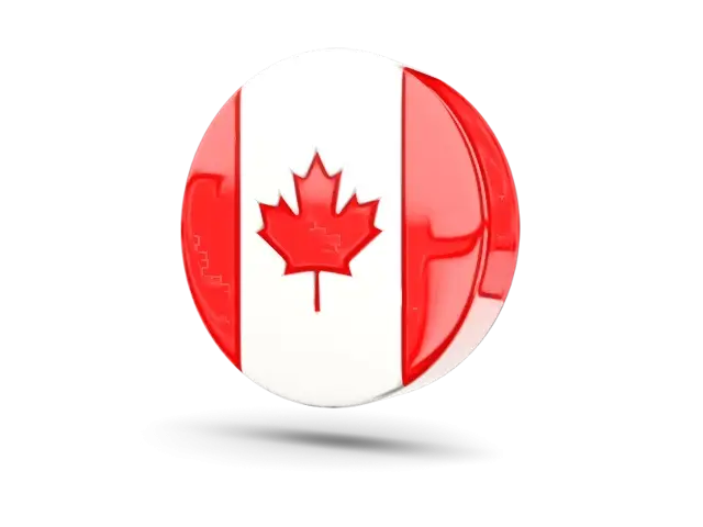 Canadian Flag Badge with Maple Leaf