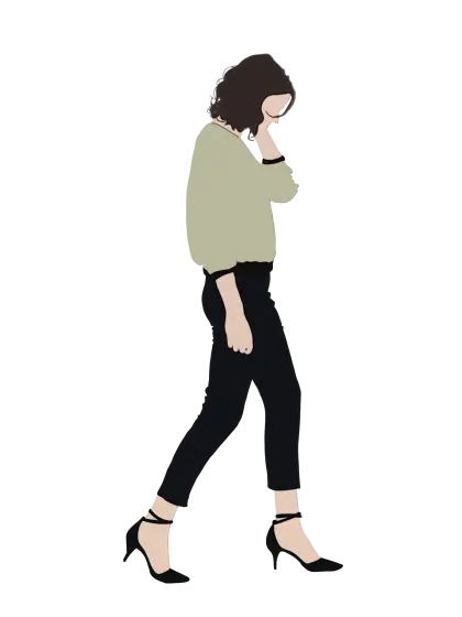 Casual Woman Walking