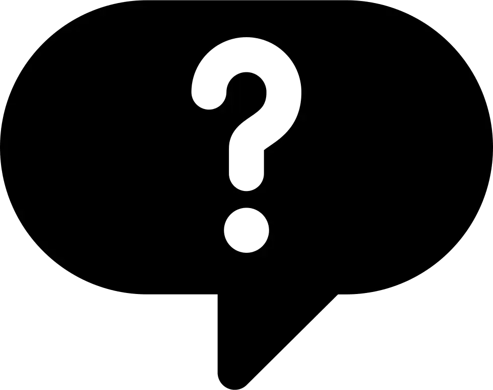 Abstract Question Mark Icon in Black