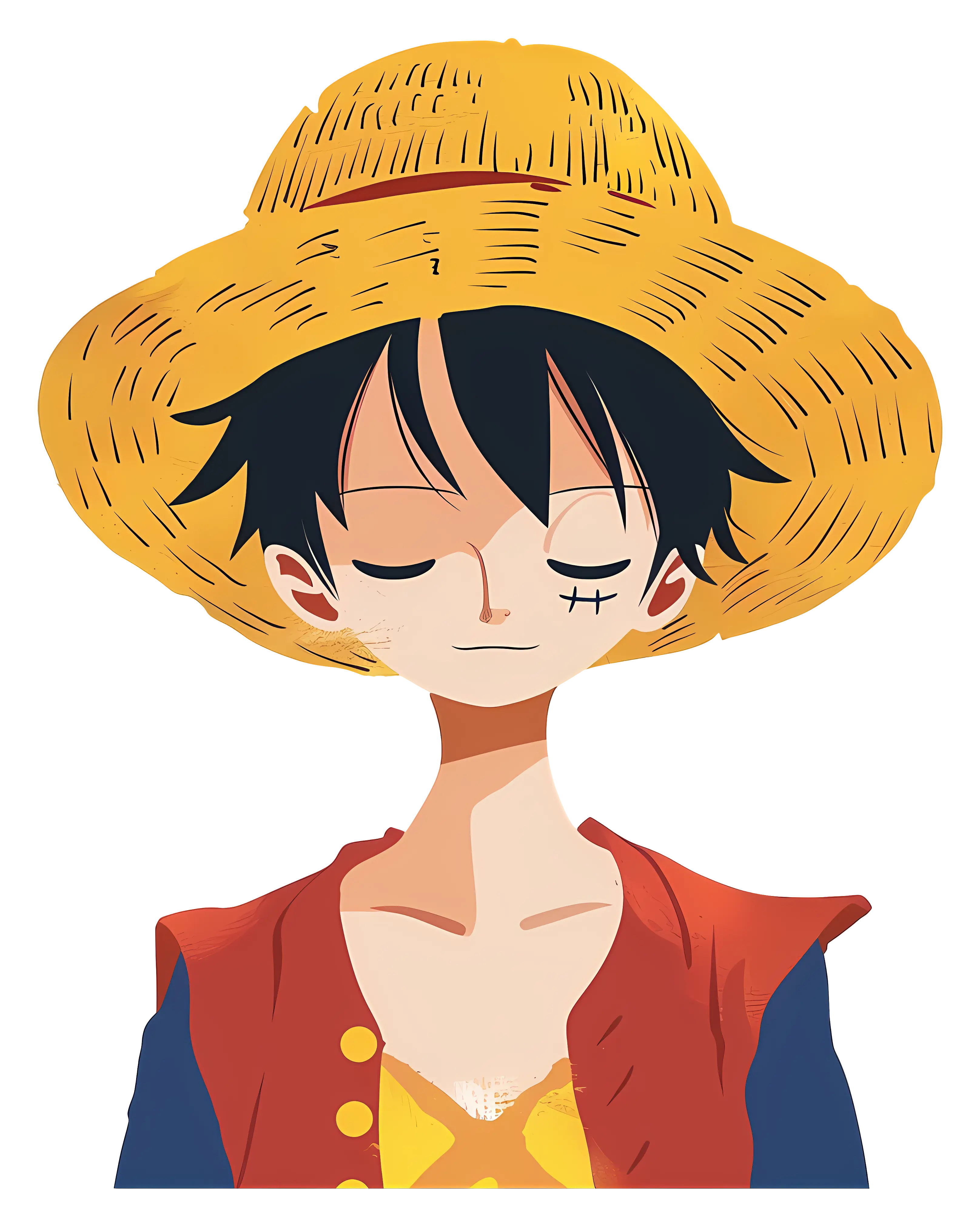 Character in a Straw Hat Illustration