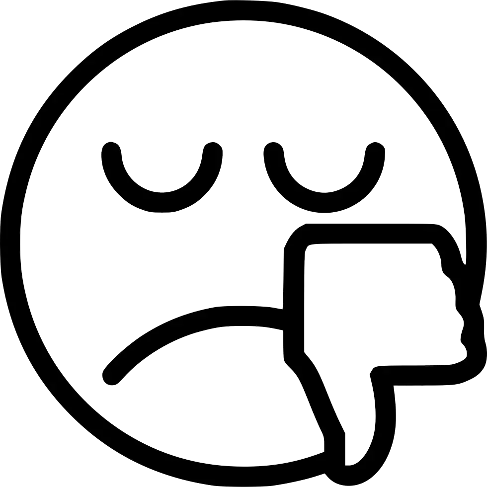 Sad Face with Thumbs Down Emoji