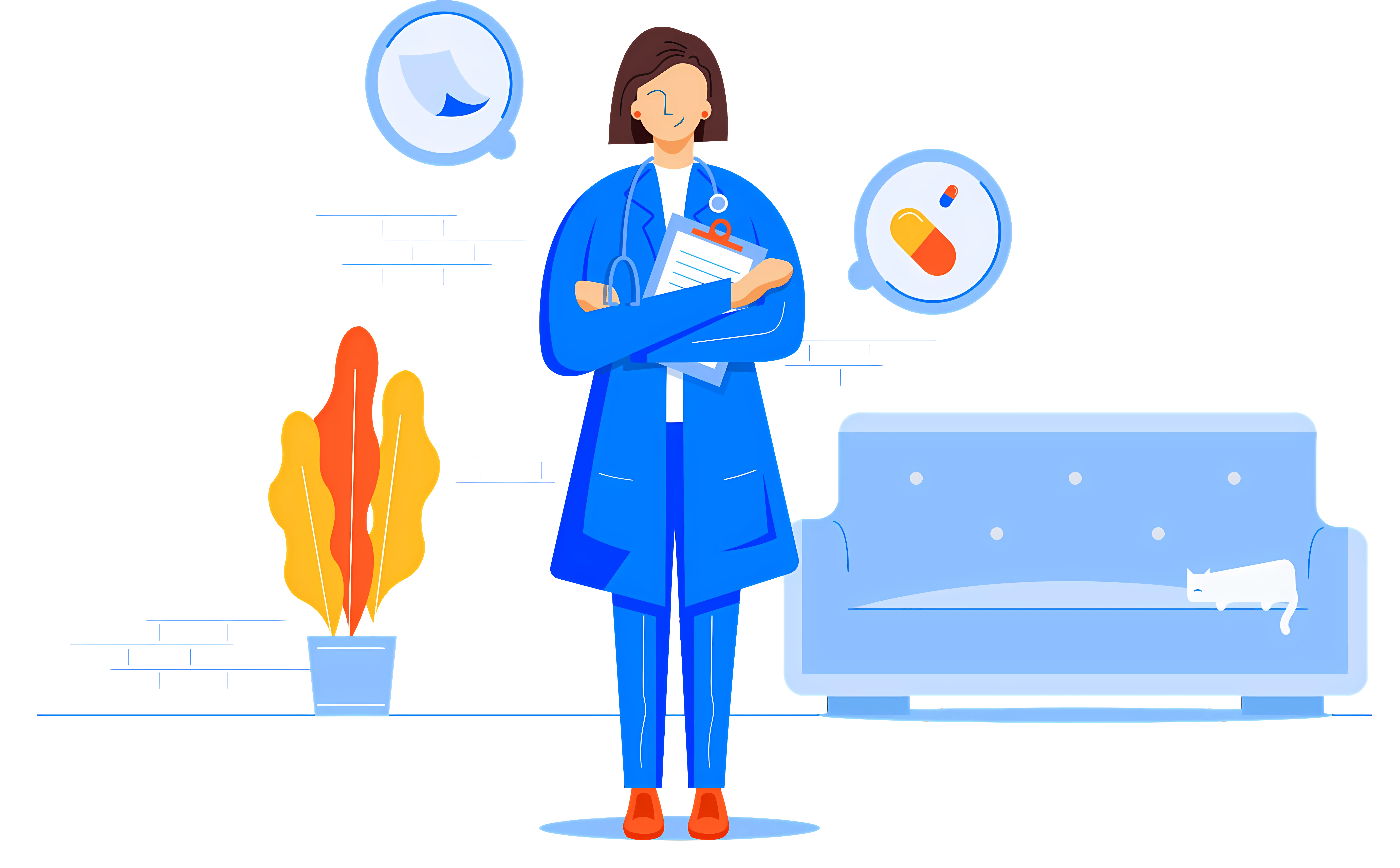 Doctor with Stethoscope and Clipboard