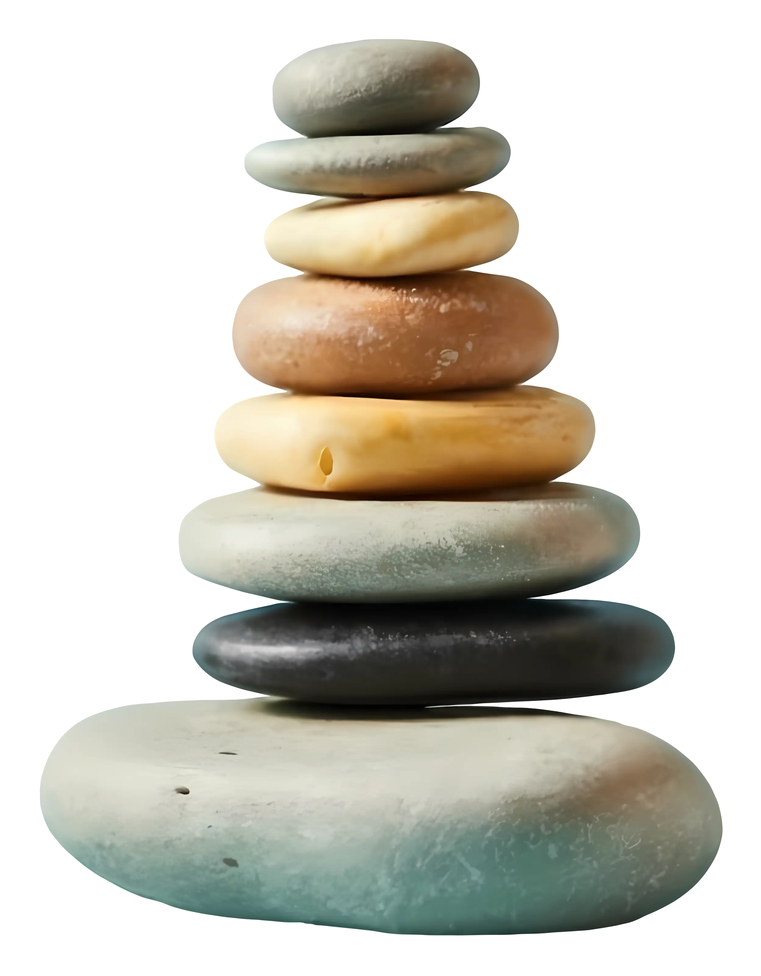 Stacked Smooth Pebbles for Zen and Balance