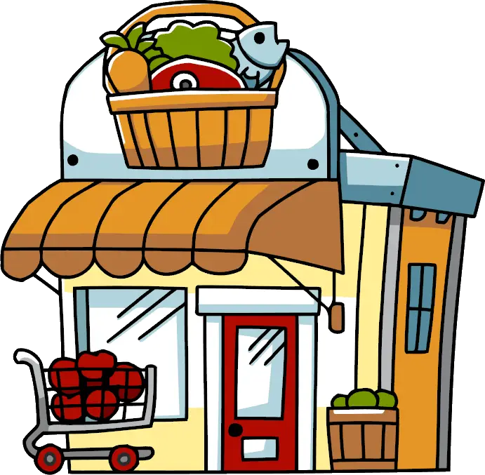 Cartoon Grocery Store