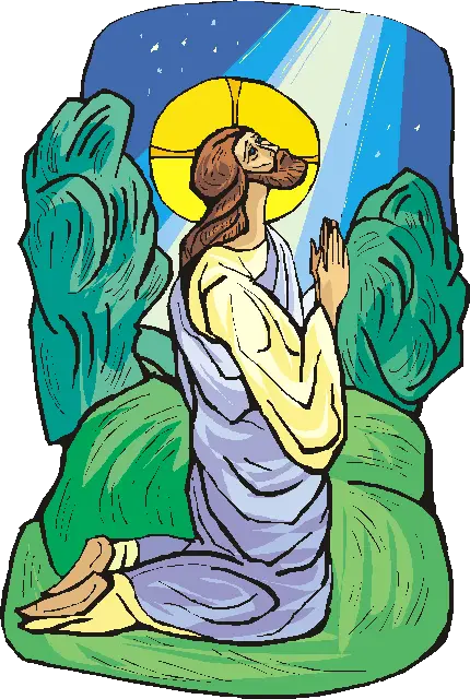 Jesus Praying Illustration