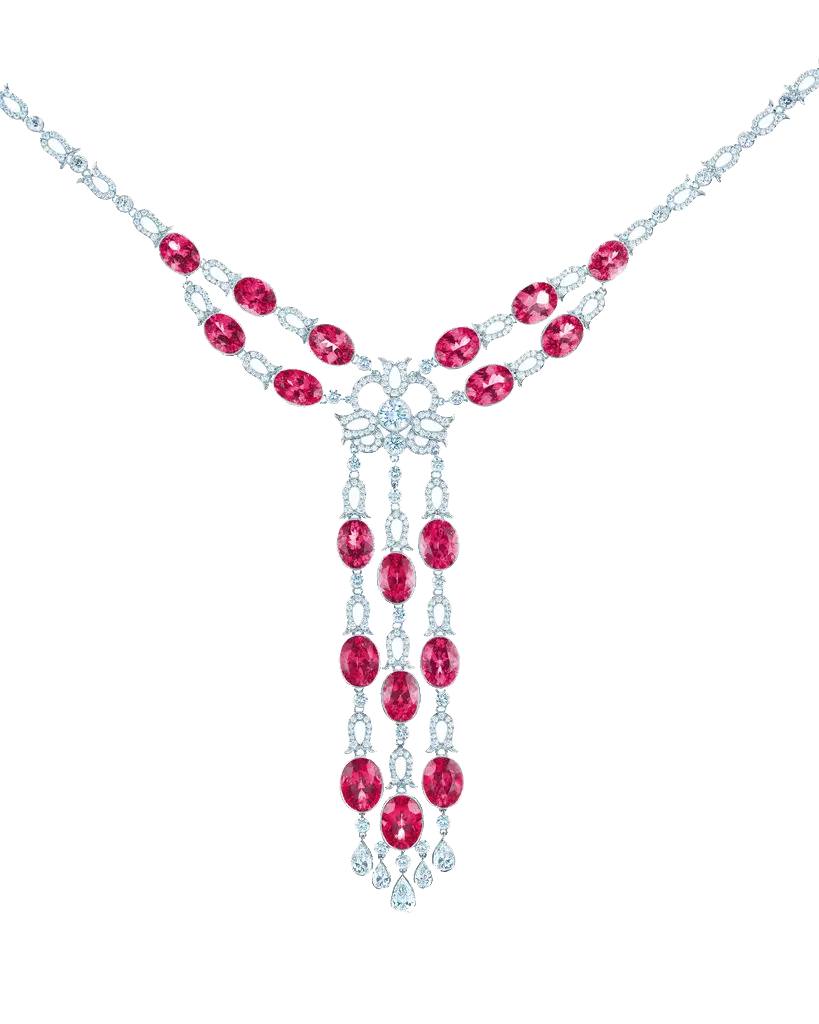Ruby Gemstone Necklace with Intricate Design