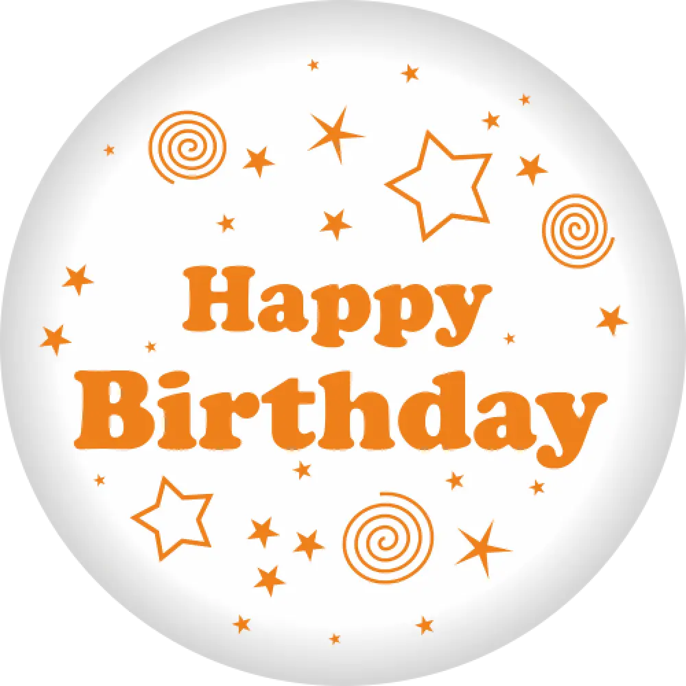 Happy Birthday Design with Decorative Stars