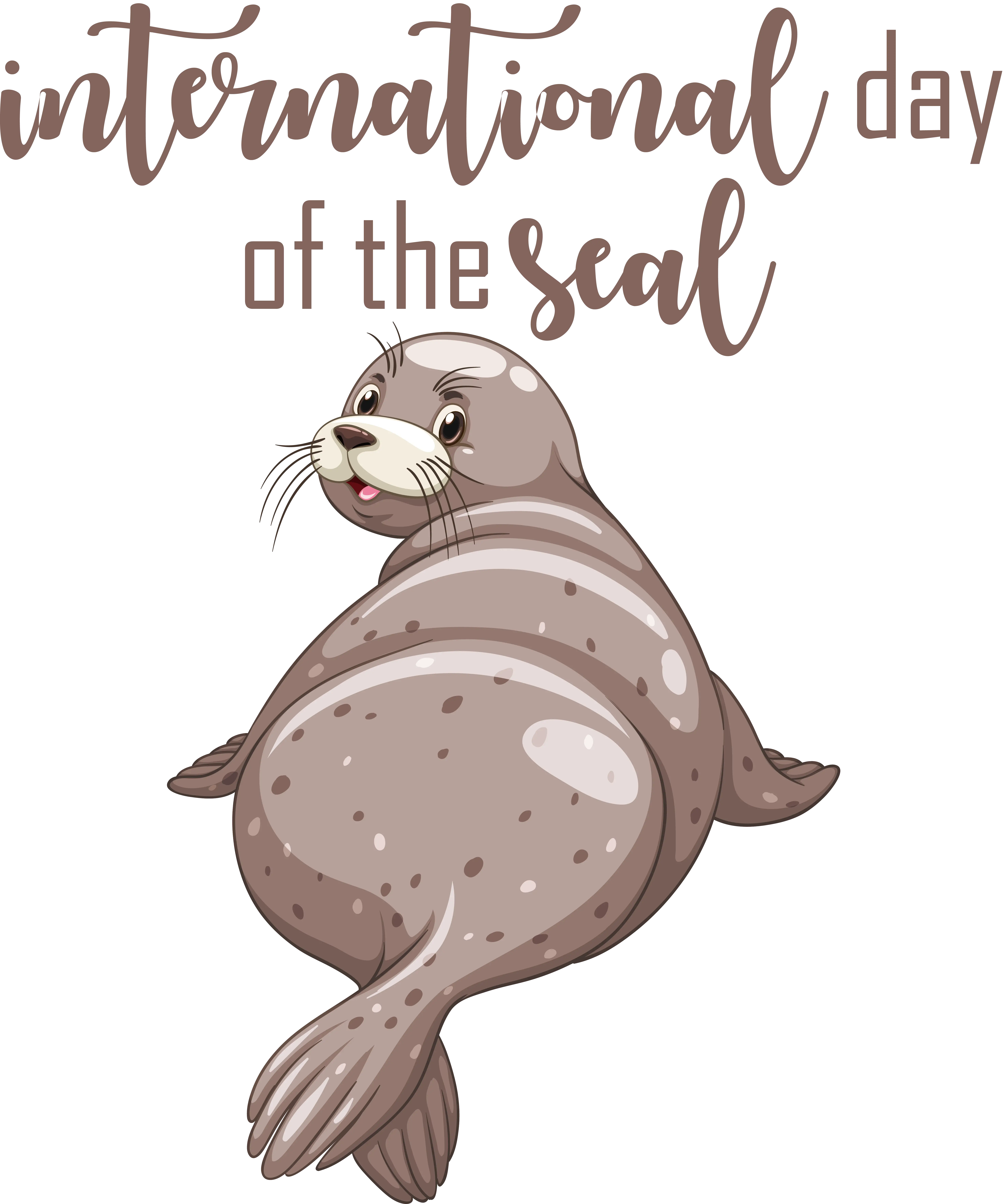 Adorable Seal Cartoon for International Day of the Seal