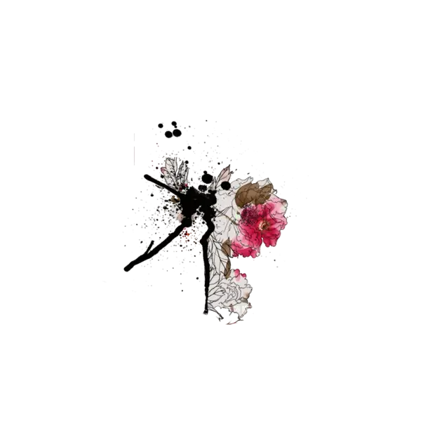 Abstract Floral Ink Illustration