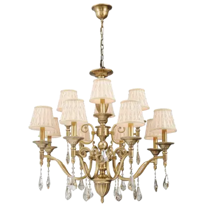 Elegant Golden Chandelier with Lamp Shades