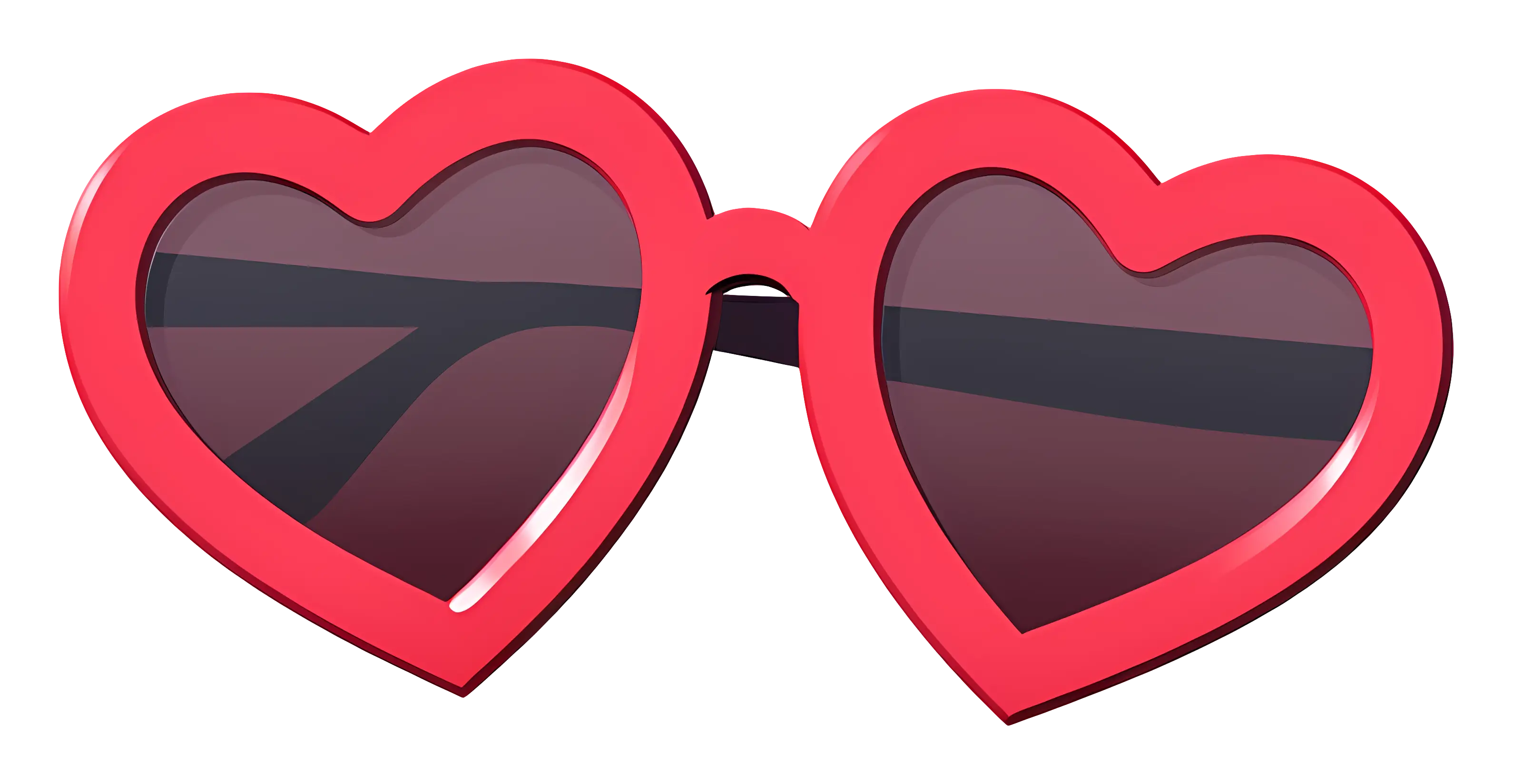 Trendy Red Heart-Shaped Sunglasses for Summer Fun