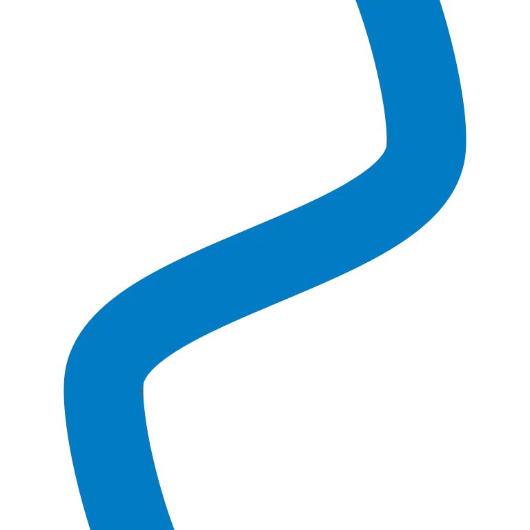 Abstract Blue Curved Line Art