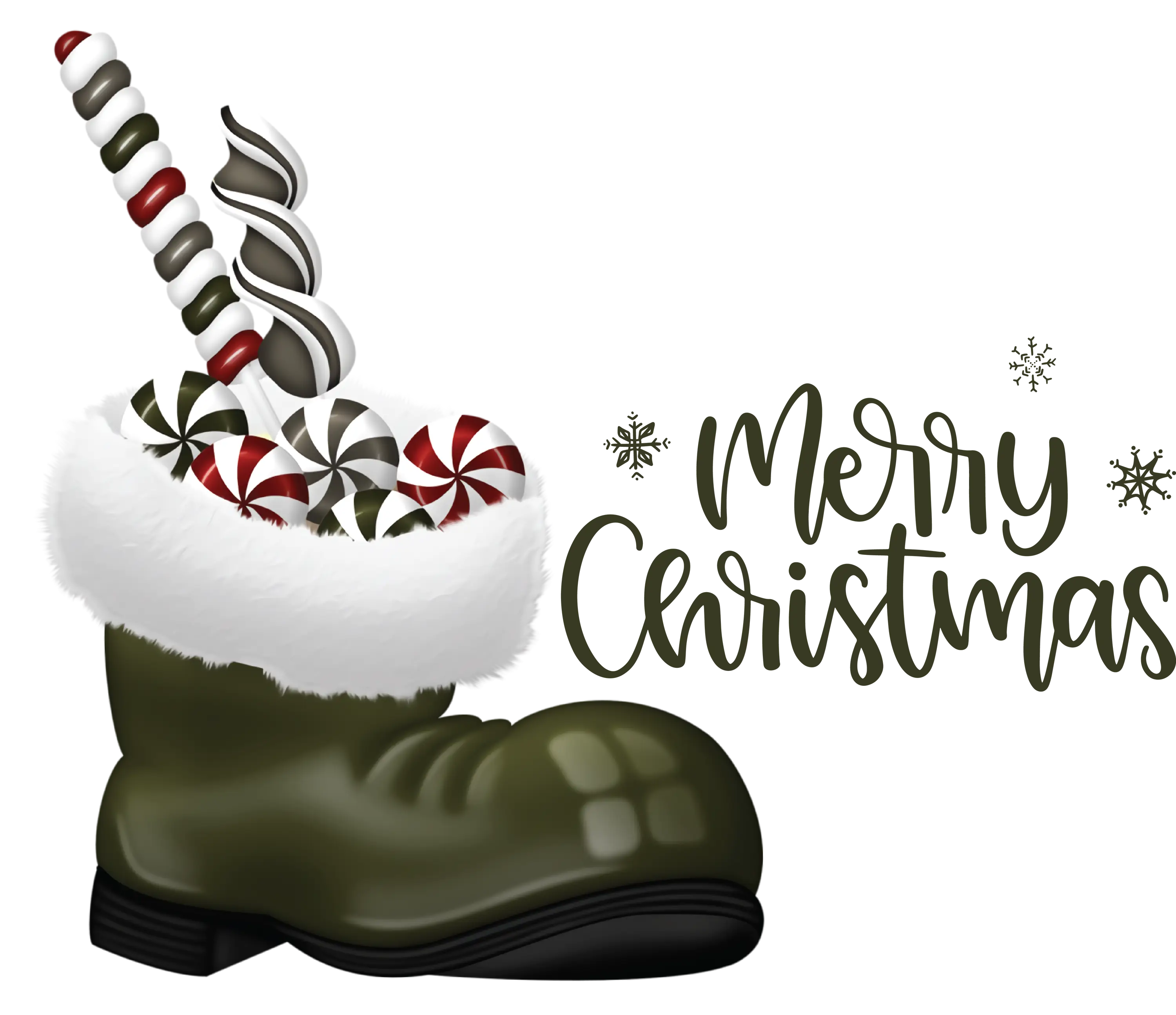 Christmas Boot Filled with Festive Sweets