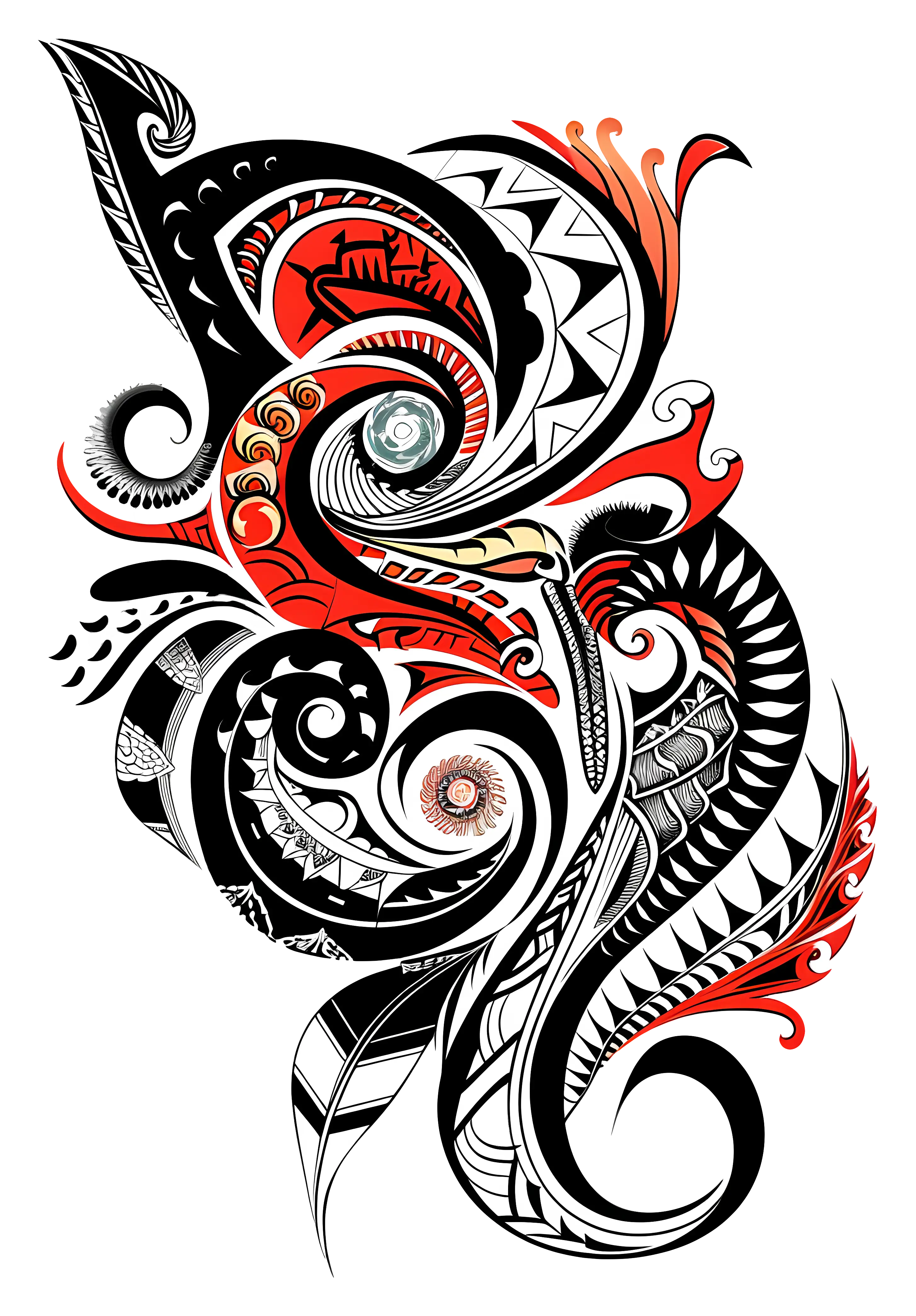 Abstract Tribal Tattoo Art