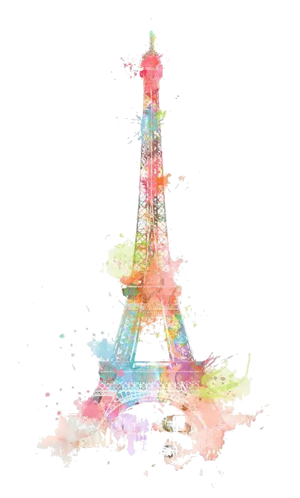 Colorful Eiffel Tower Illustration