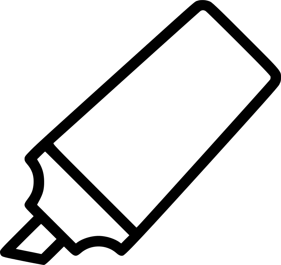 Outline Icon of a Marker