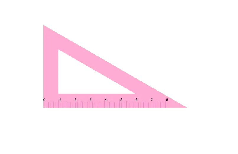 Pink Triangle Ruler for Measurement
