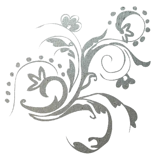 Silver Floral Swirl Design