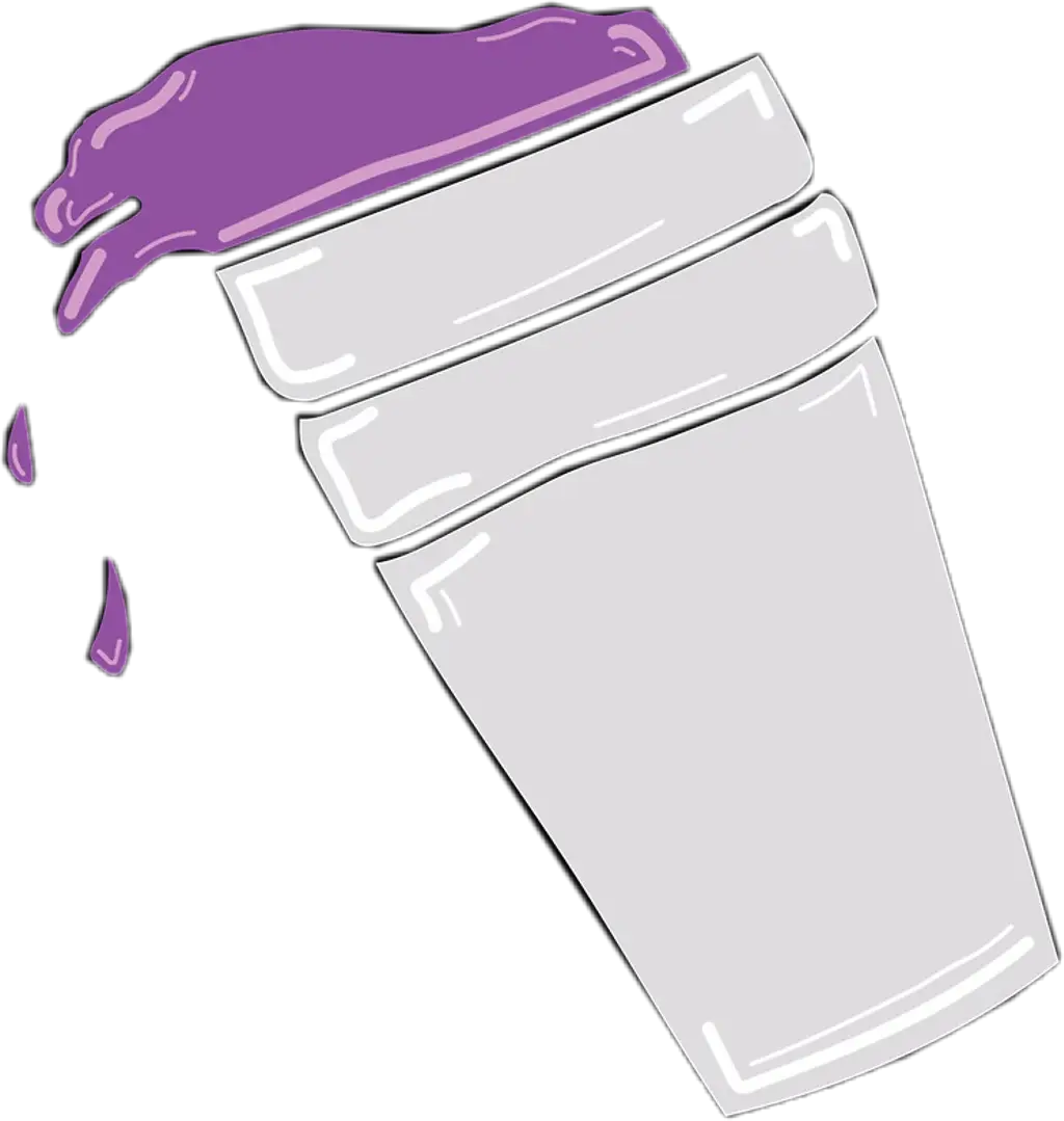 Spilled Purple Drink from Cup
