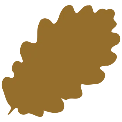 Golden Oak Leaf Silhouette Illustration