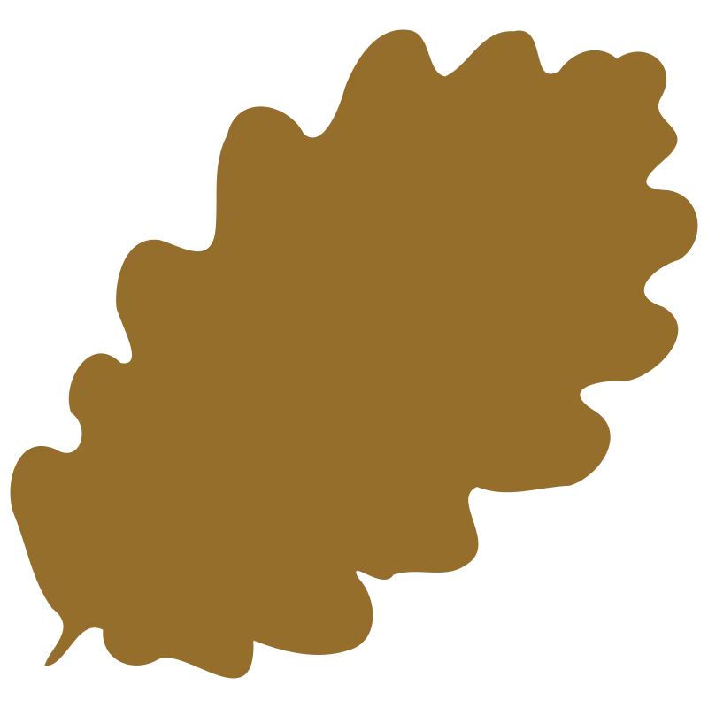 Golden Oak Leaf Silhouette Illustration