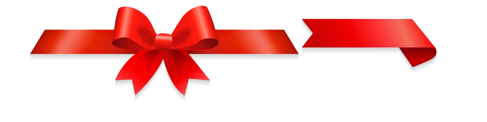 Red Ribbon with Bow for Decoration