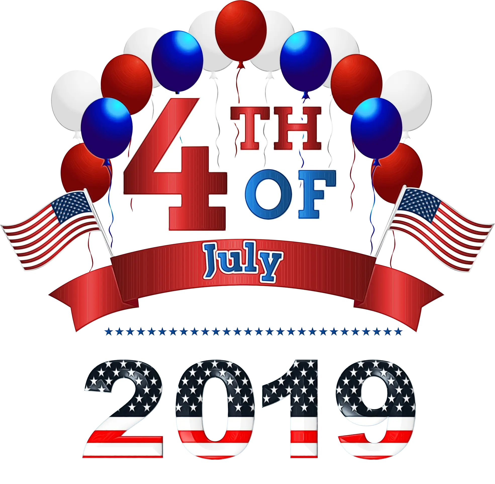 4th of July 2019 Independence Day Celebration Design