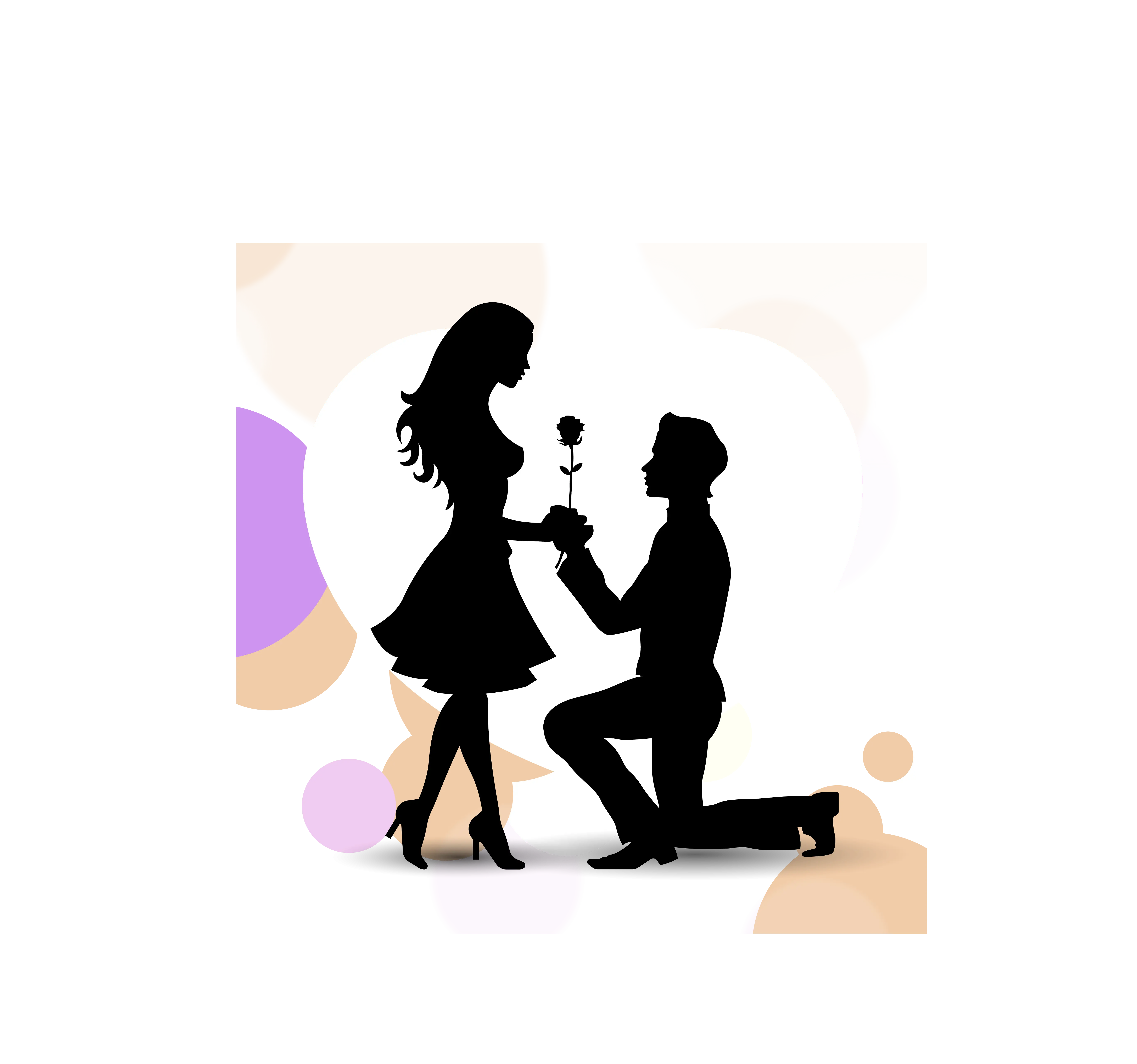 Romantic Proposal Silhouette