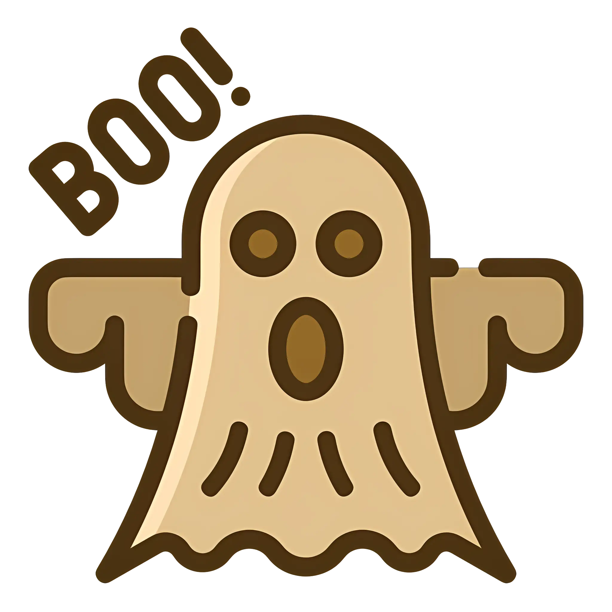 Spooky Ghost Saying Boo for Halloween
