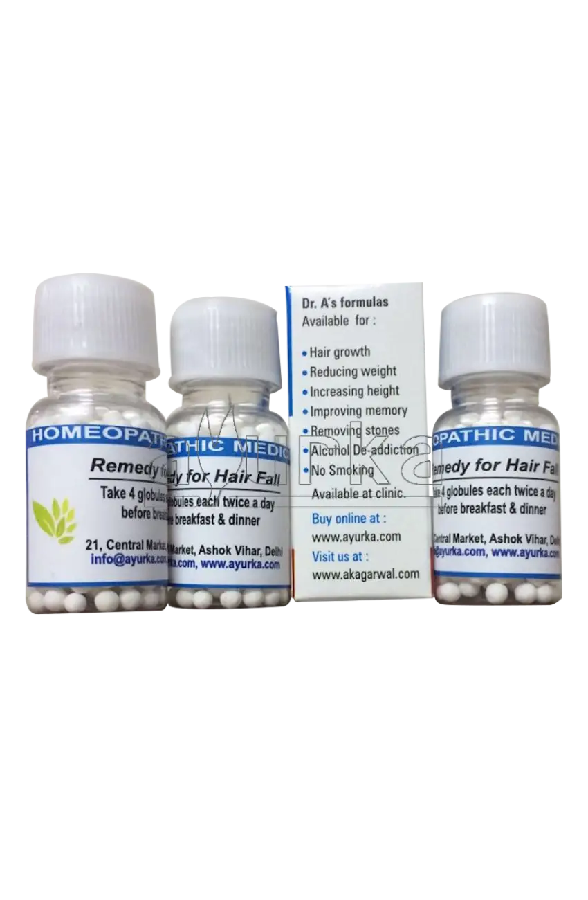Homeopathic Medicine Bottles for Hair Treatment