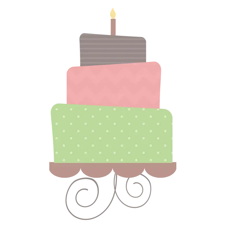 Cute Multicolored Tiered Birthday Cake