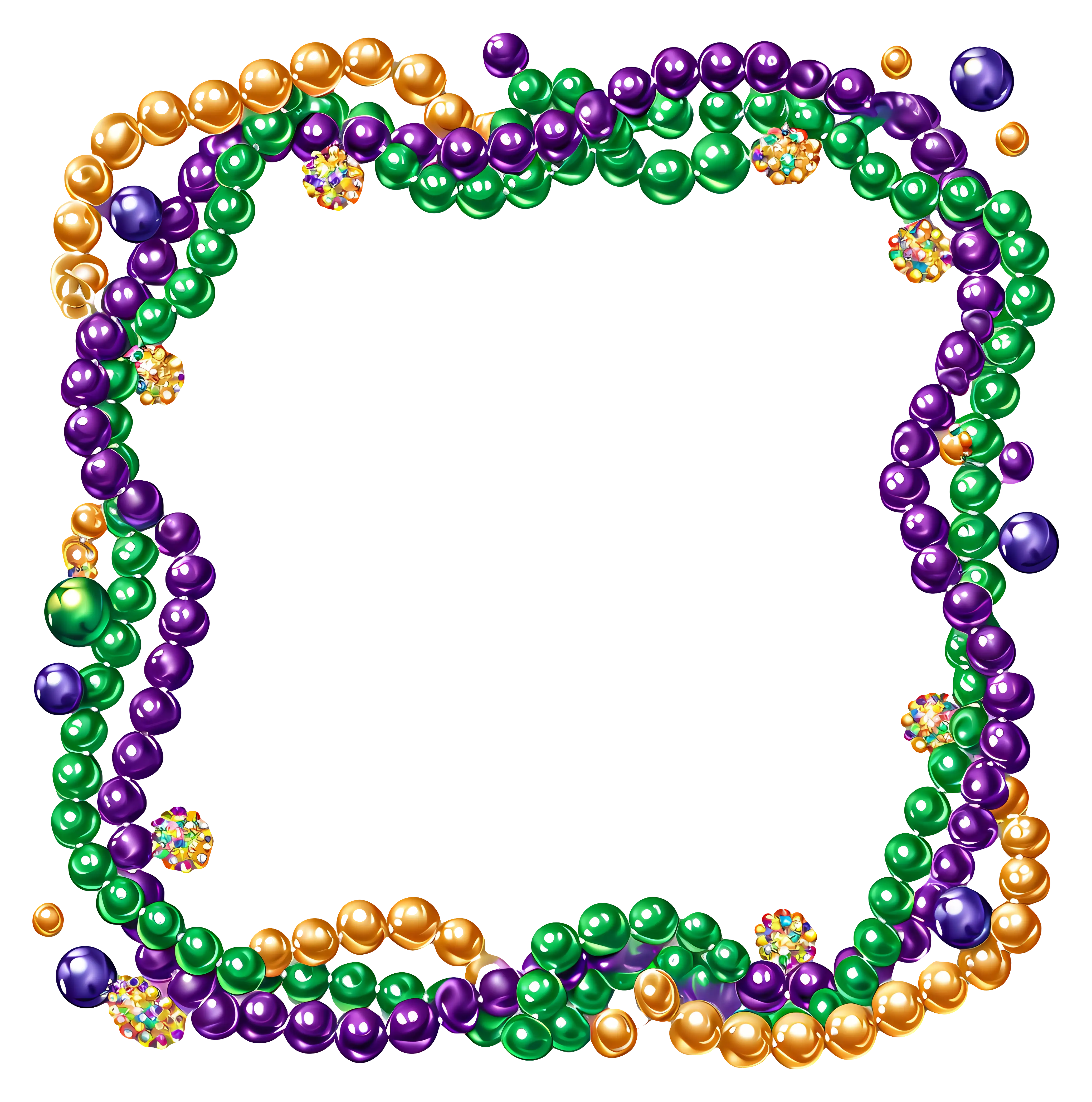 Festival-Themed Colorful Bead Frame