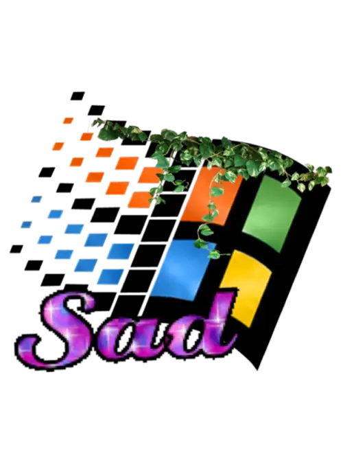 Sad Windows Logo with Vines