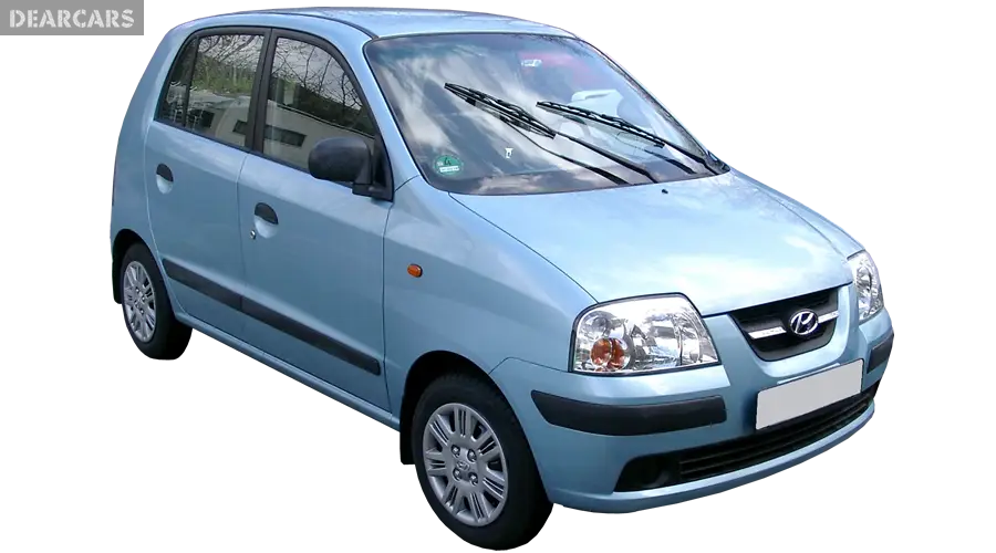 Blue compact car