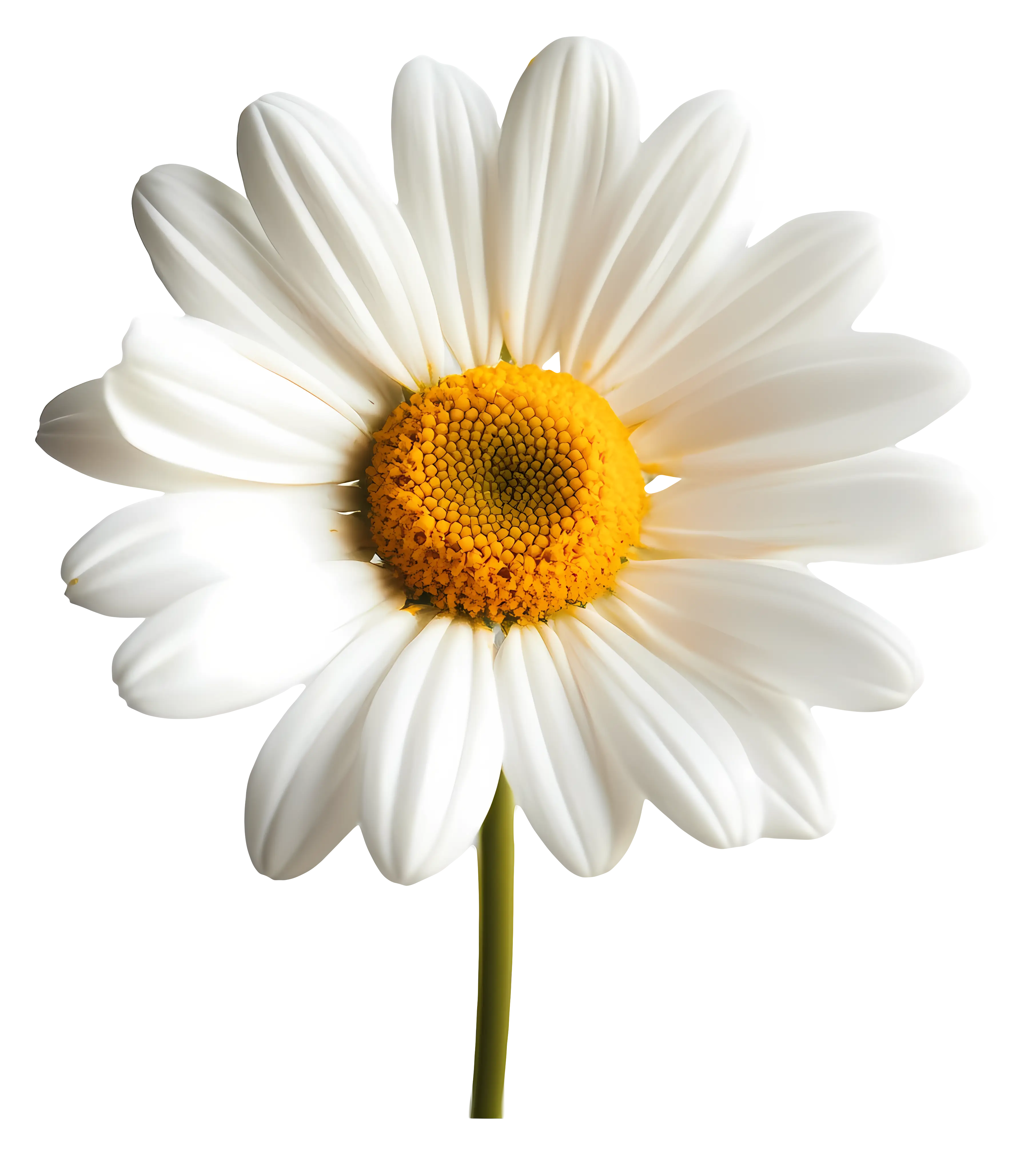 White Daisy Flower with Yellow Center