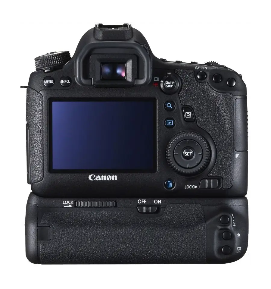 Black Professional DSLR Camera Back View
