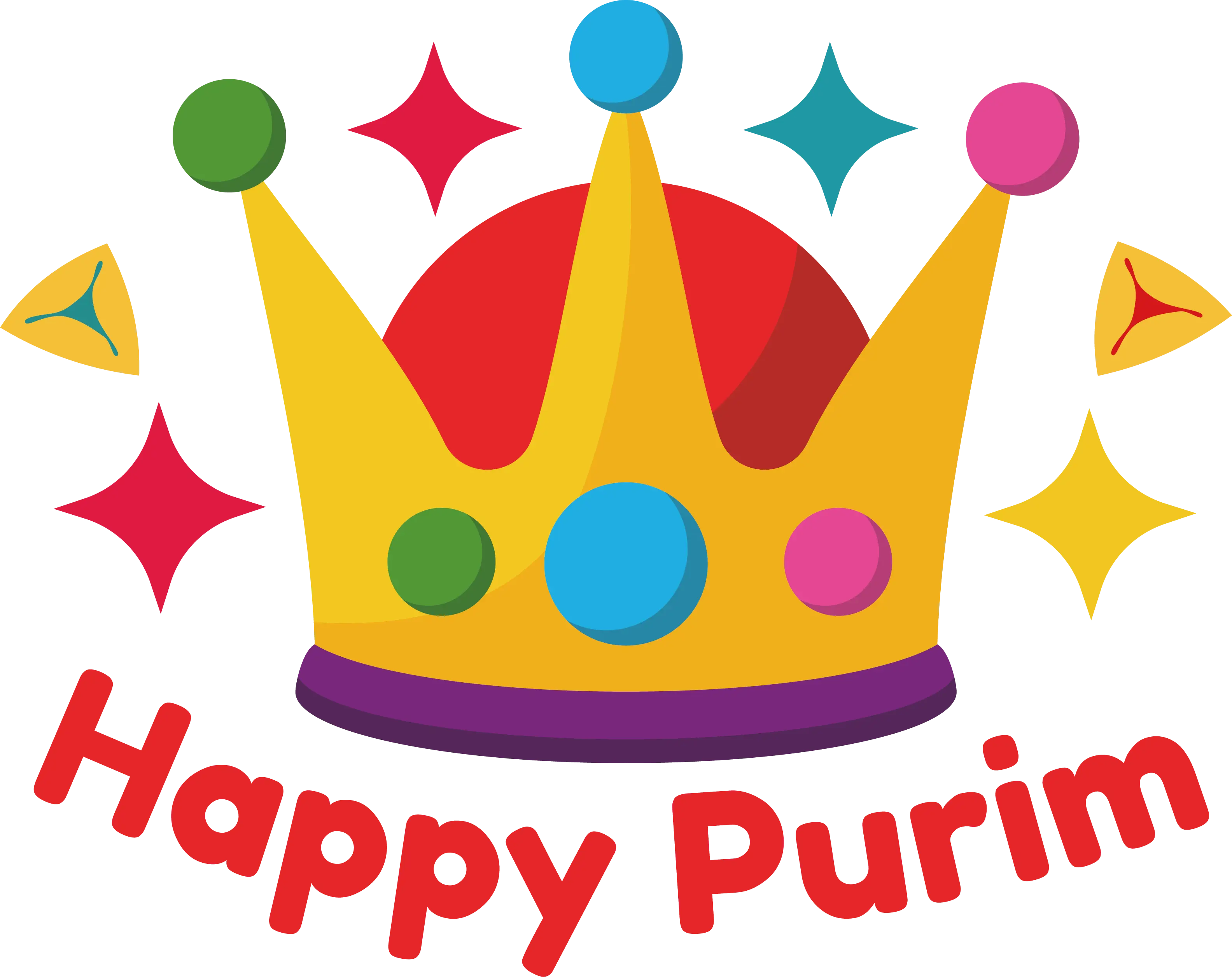 Happy Purim Festive Crown