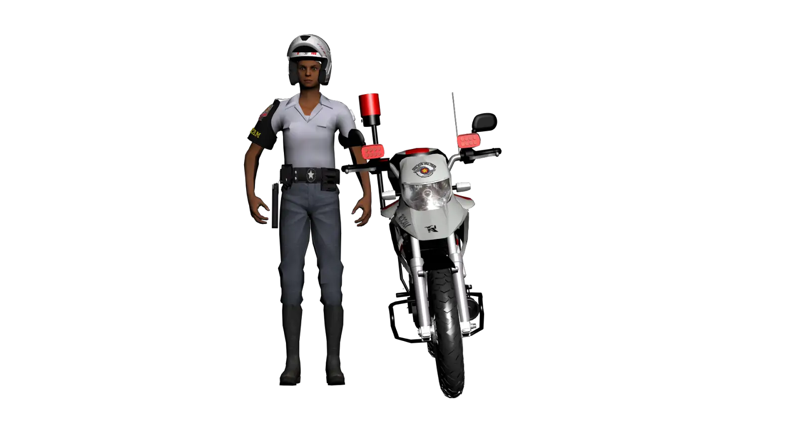 Police Officer with Motorcycle