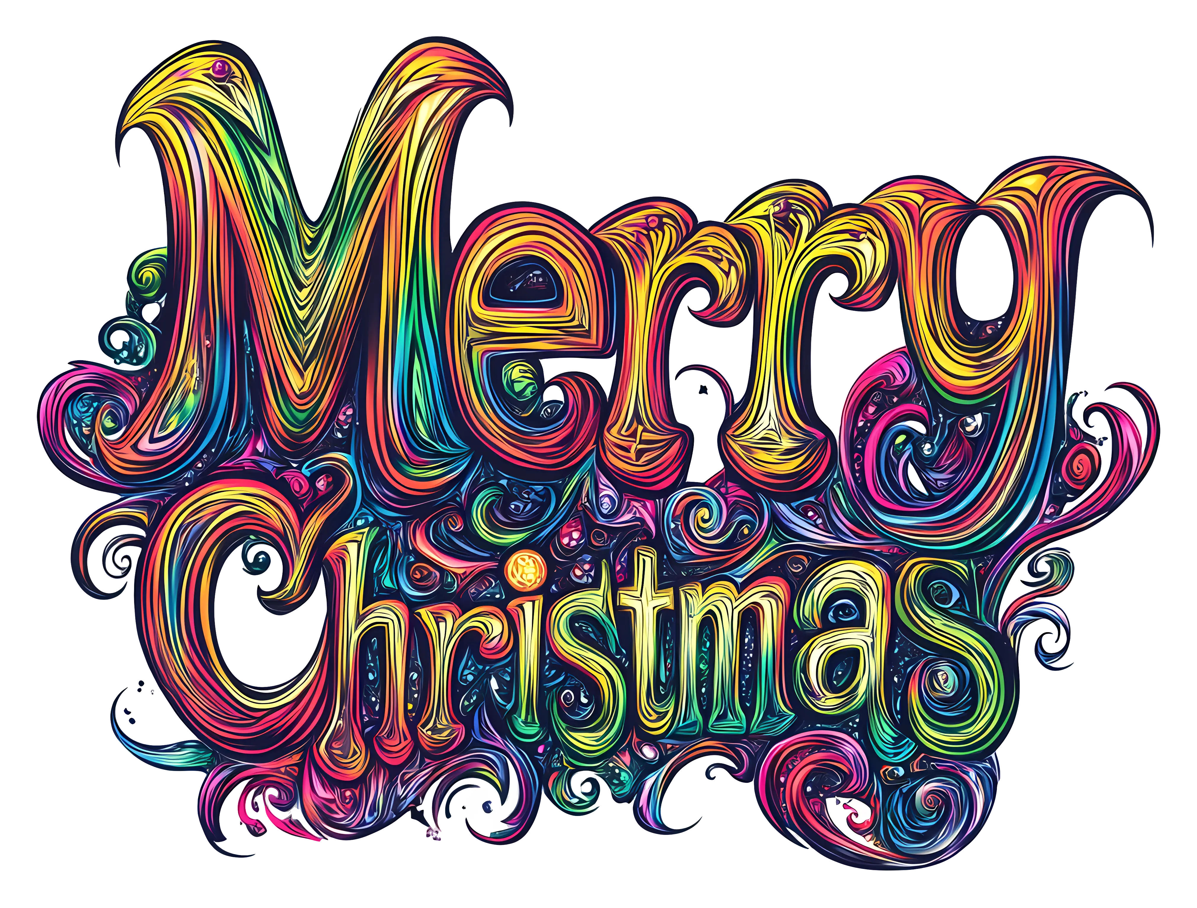 Colorful Merry Christmas