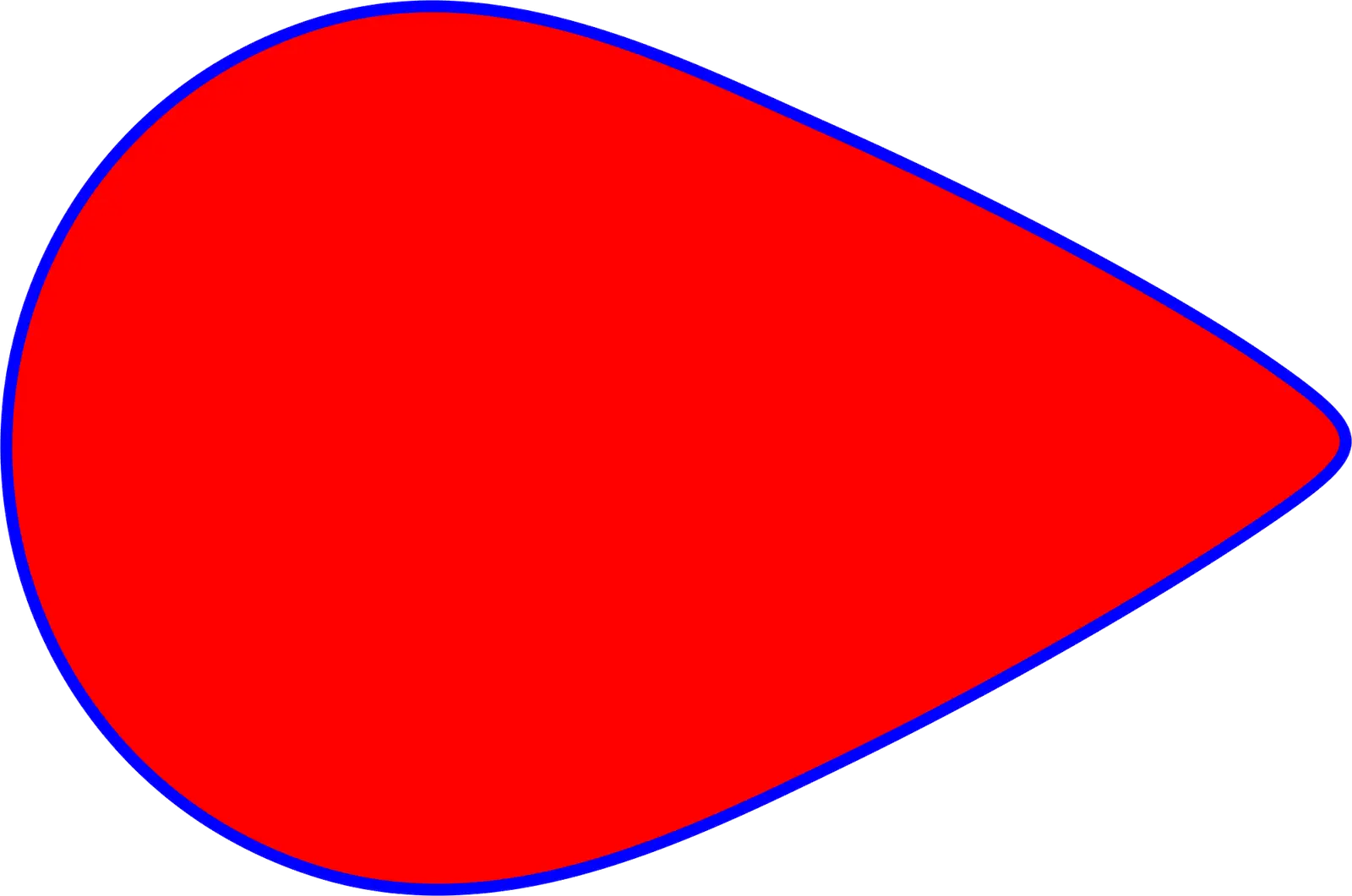 Red Teardrop Shape