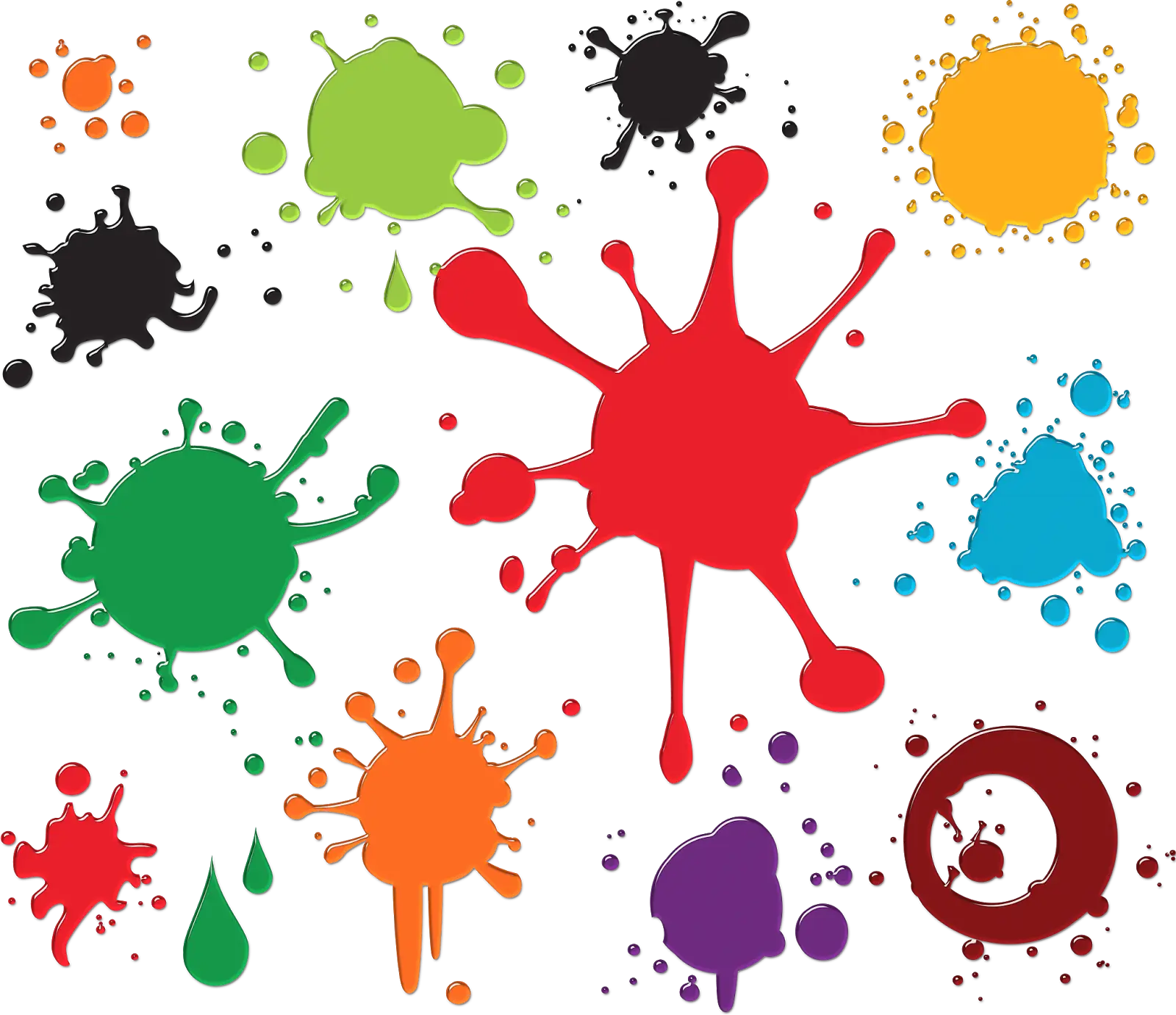 Colorful Paint Splashes