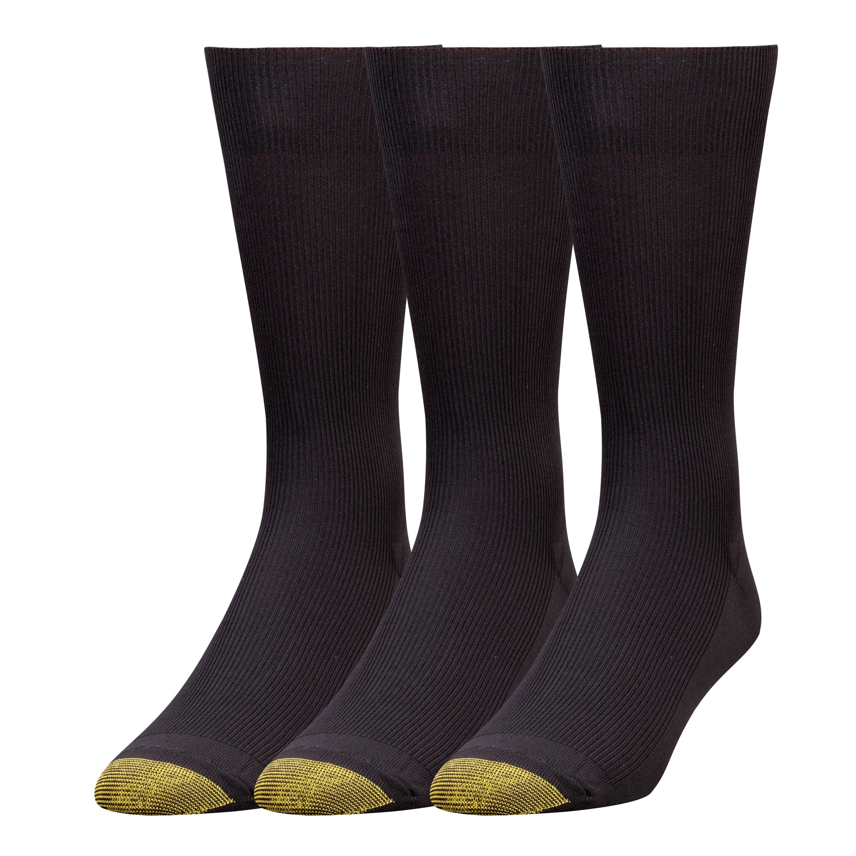Set of Black Socks with Yellow Toes
