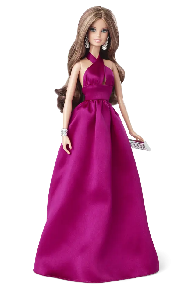 Doll in Pink Evening Gown