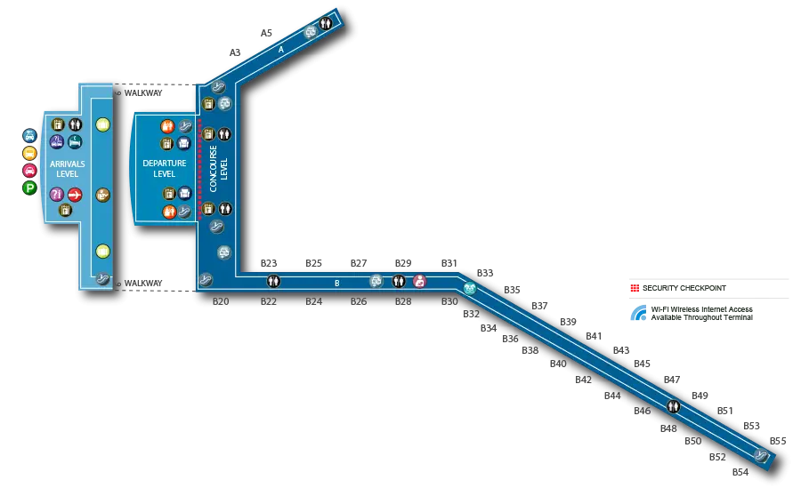 Detailed Airport Terminal Map