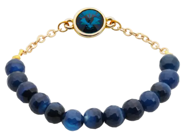 Elegant Blue Beaded Bracelet