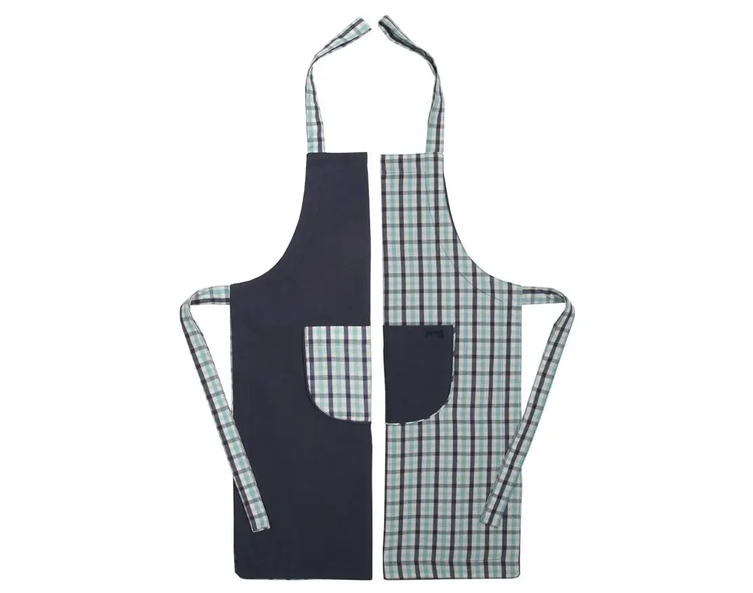 Half Checkered Half Solid Apron