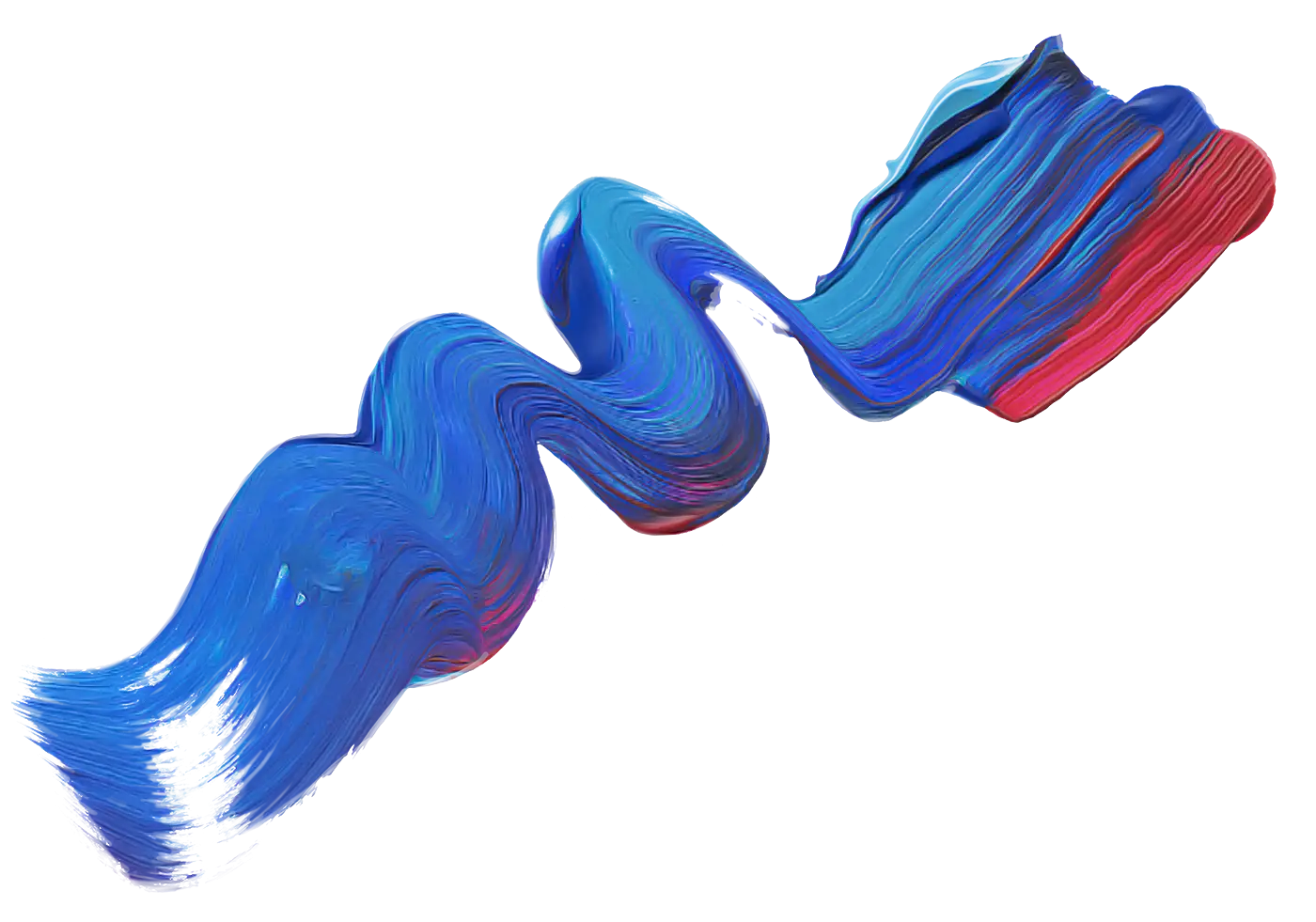 Blue Paint Stroke in Artistic Style