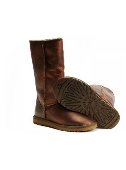 Durable Brown Leather Boots