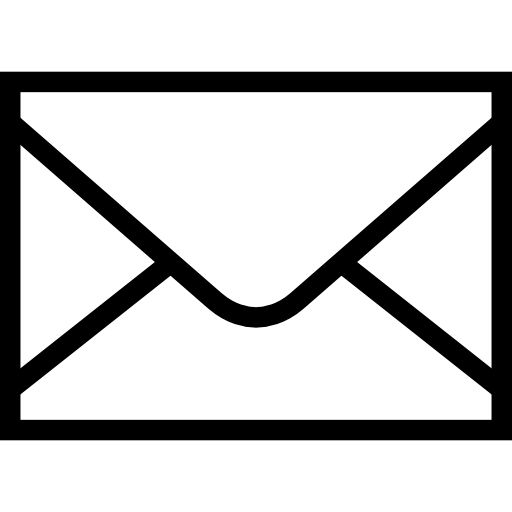 Black Envelope Icon for Communication